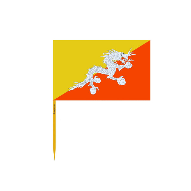 Bhutan Flag Toothpicks in Multiple Sizes - Pixelforma