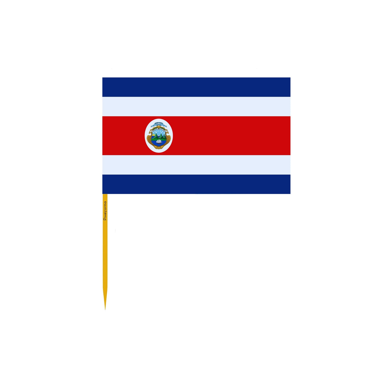 Costa Rican Flag Toothpicks in Multiple Sizes - Pixelforma