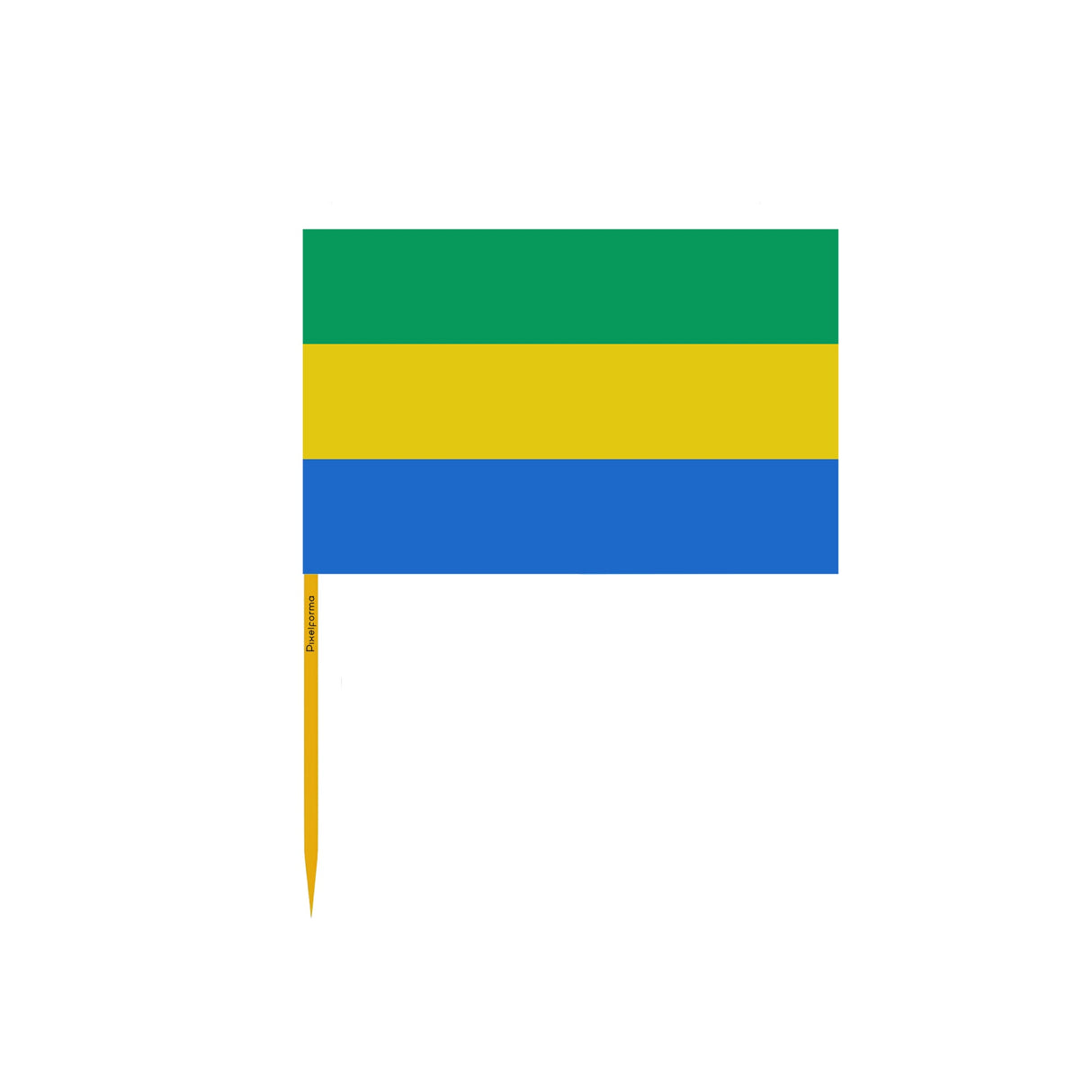 Gabon Flag Toothpicks in Multiple Sizes - Pixelforma