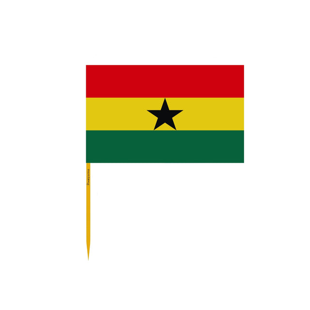 Ghana Flag Toothpicks in Multiple Sizes - Pixelforma