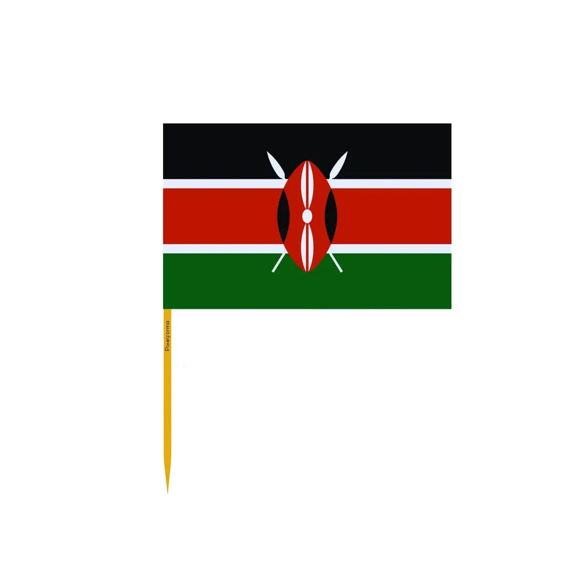 Cure-dents Drapeau du Kenya en plusieurs tailles - Pixelforma 