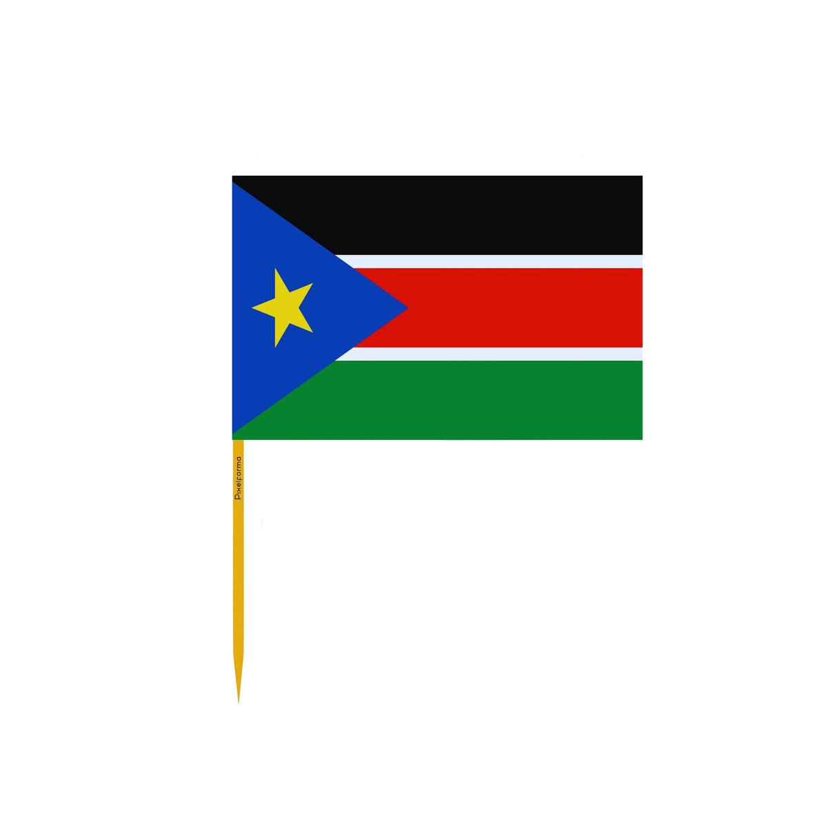 South Sudan Flag Toothpicks in Multiple Sizes - Pixelforma