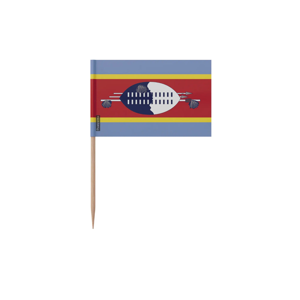 Cure-dents drapeau eswatini officiel plastique bâton bambou
