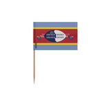 Cure-dents drapeau eswatini officiel plastique bâton bambou