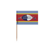 Cure-dents drapeau eswatini officiel plastique bâton bambou