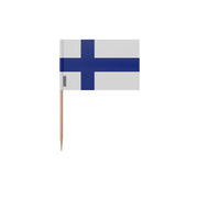 Cure-dents drapeau finlande bambou plastique décoratif
