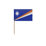 Cure-dents drapeau îles marshall bambou plastique adhésif