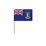 Cure-dents drapeau îles vierges britanniques bambou adhésif