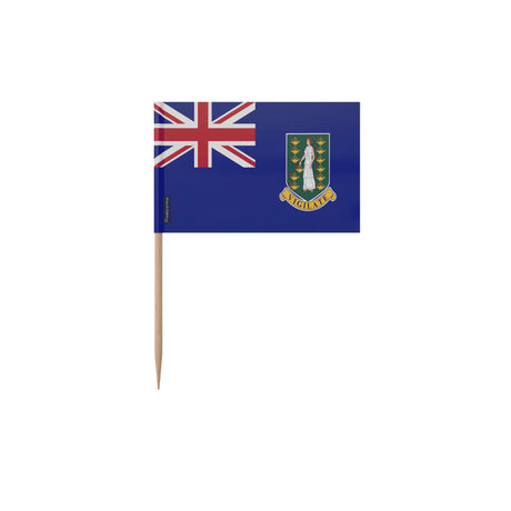 Cure-dents drapeau îles vierges britanniques bambou adhésif