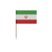 Cure-dents drapeau iran plastique adhésif bâton bambou