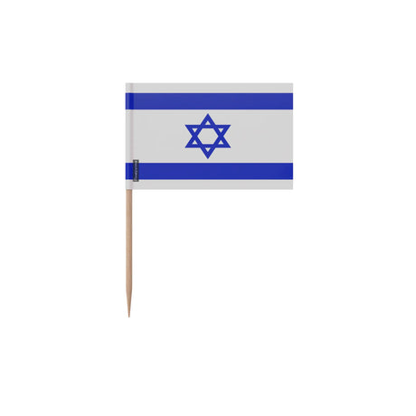Cure-dents drapeau israël plastique adhésif sur bâton bambou