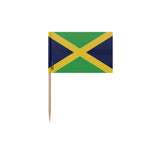 Cure-dents drapeau jamaïque plastique adhésif bambou