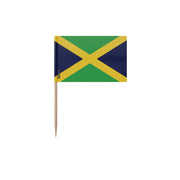 Cure-dents drapeau jamaïque plastique adhésif bambou