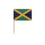 Cure-dents drapeau jamaïque plastique adhésif bambou
