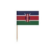 Cure-dents drapeau kenya plastique adhésif bâton bambou