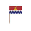 Cure-dents drapeau kiribati en plastique bâton bambou