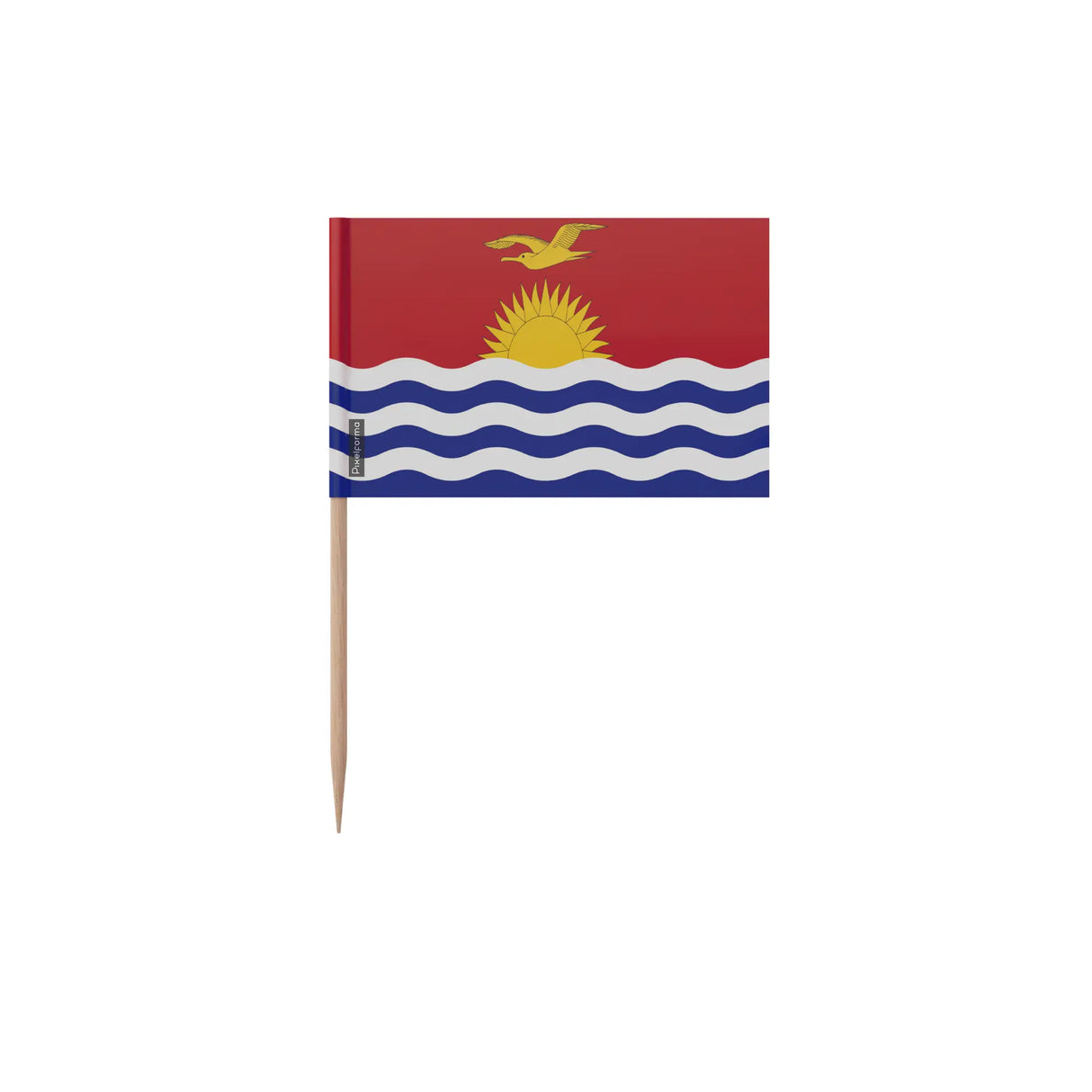 Cure-dents drapeau kiribati en plastique bâton bambou