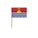 Cure-dents drapeau kiribati en plastique bâton bambou