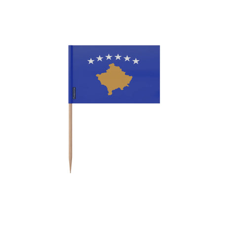 Cure-dents drapeau kosovo plastique adhésif bambou festif