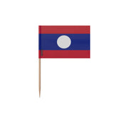 Cure-dents drapeau laos en bambou plastique adhésif