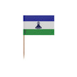 Cure-dents drapeau lesotho plastique adhésif bambou