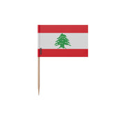 Cure-dents drapeau liban plastique adhésif bâton bambou