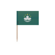 Cure-dents drapeau macao plastique adhésif bâton bambou