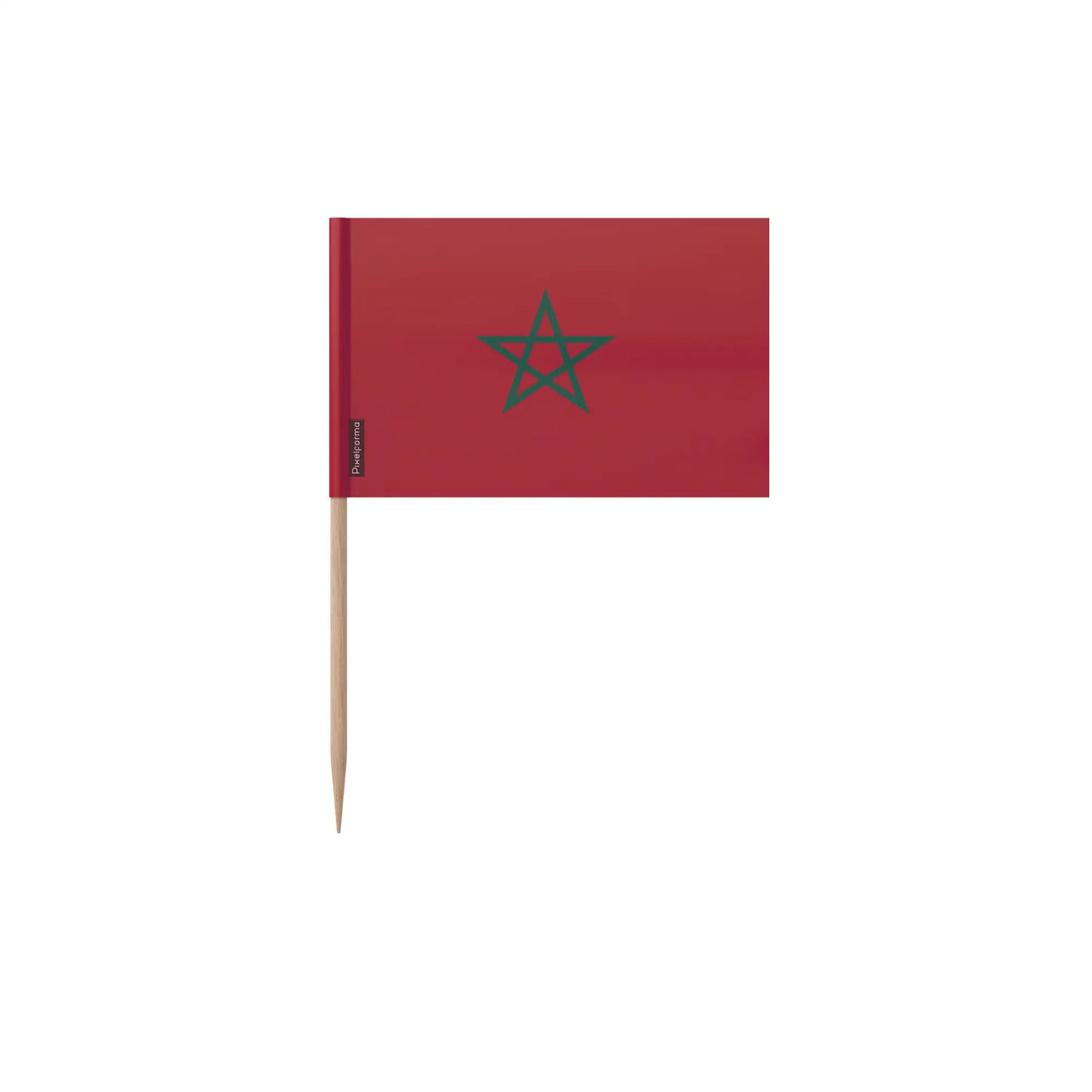Cure-dents drapeau maroc plastique adhésif bâton bambou