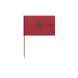Cure-dents drapeau maroc plastique adhésif bâton bambou