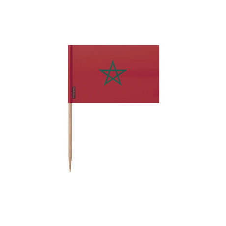 Cure-dents drapeau maroc plastique adhésif bâton bambou