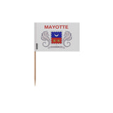 Cure-dents drapeau mayotte plastique adhésif bâton bambou