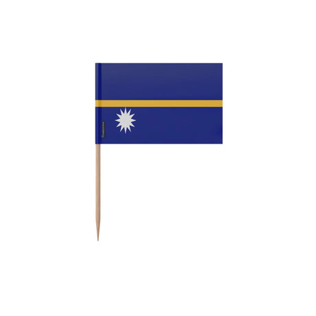 Cure-dents drapeau nauru plastique adhésif bâton bambou