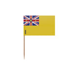 Cure-dents drapeau niue plastique adhésif bâton bambou