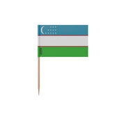 Cure-dents drapeau ouzbékistan plastique bâton bambou