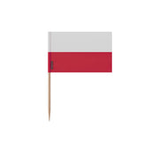 Cure-dents drapeau pologne plastique adhésif bambou