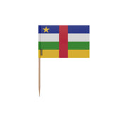 Cure-dents drapeau république centrafricaine bambou plastique