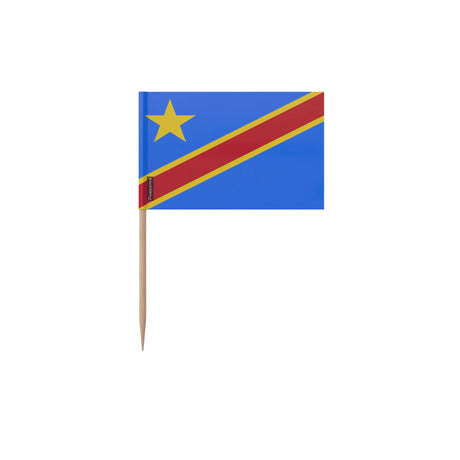 Cure-dents drapeau république démocratique congo bambou plastique