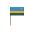Cure-dents drapeau rwanda plastique adhésif bâton bambou