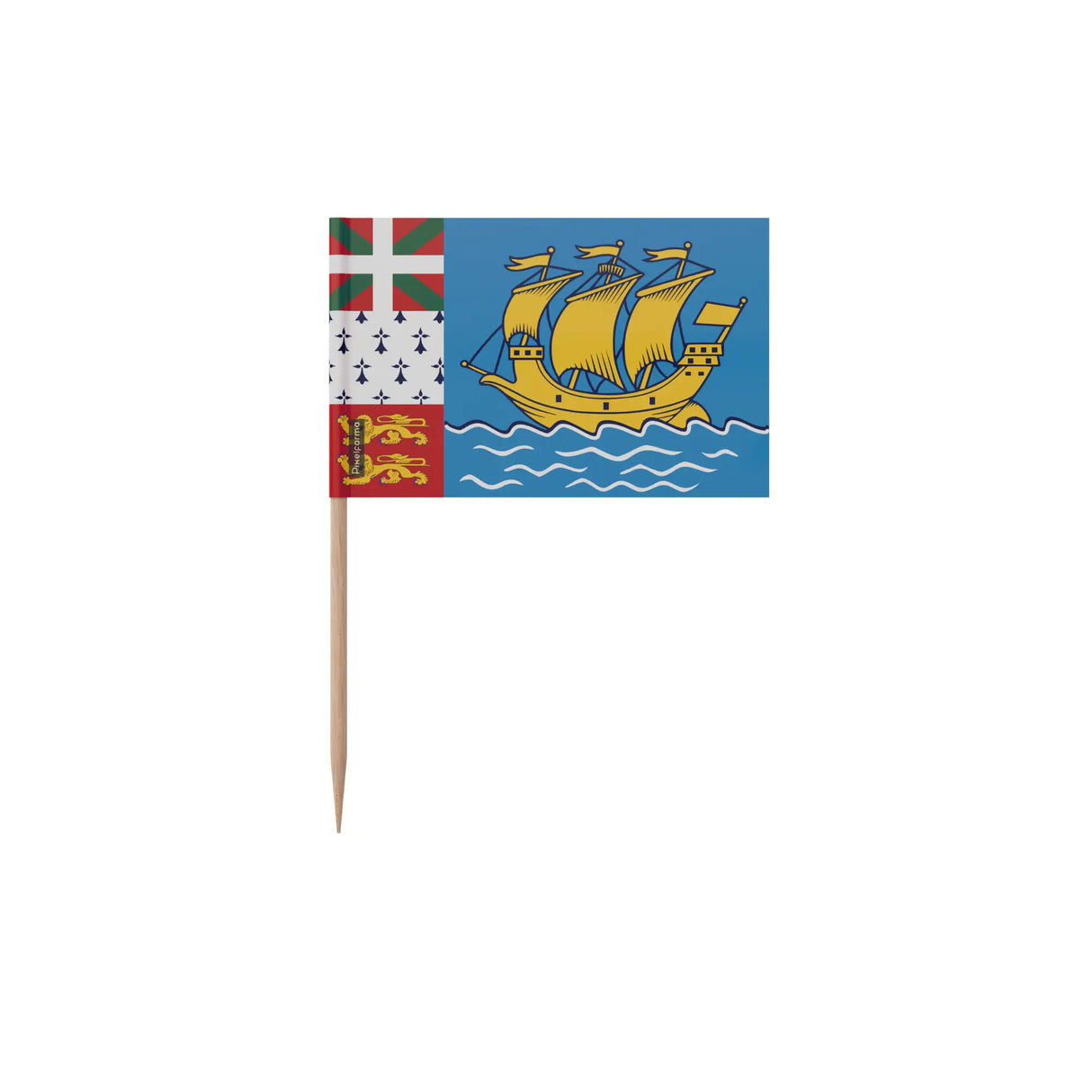Cure-dents drapeau saint-pierre-et-miquelon plastique bamboo