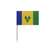 Cure-dents drapeau saint-vincent-et-les-grenadines bambou