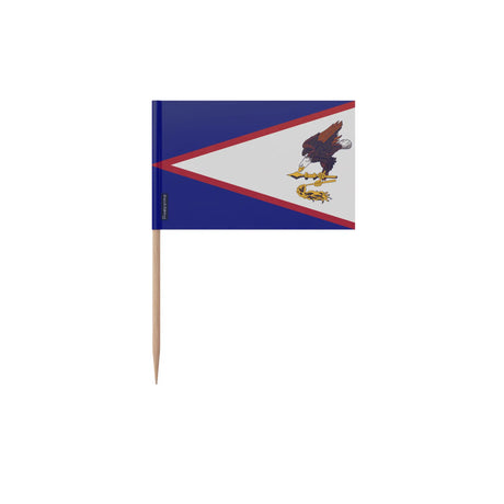 Cure-dents drapeau samoa américaines plastique sur bâton bambou