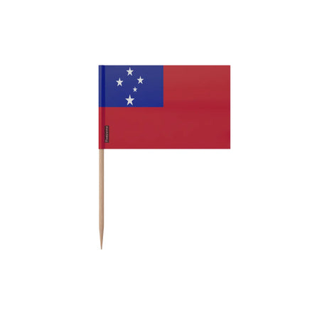Cure-dents drapeau samoa plastique adhésif bâton bambou