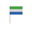Cure-dents drapeau sierra leone plastique bâton bambou