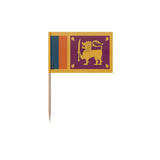 Cure-dents drapeau sri lanka plastique adhésif bambou