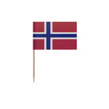 Cure-dents drapeau svalbard plastique adhésif bambou