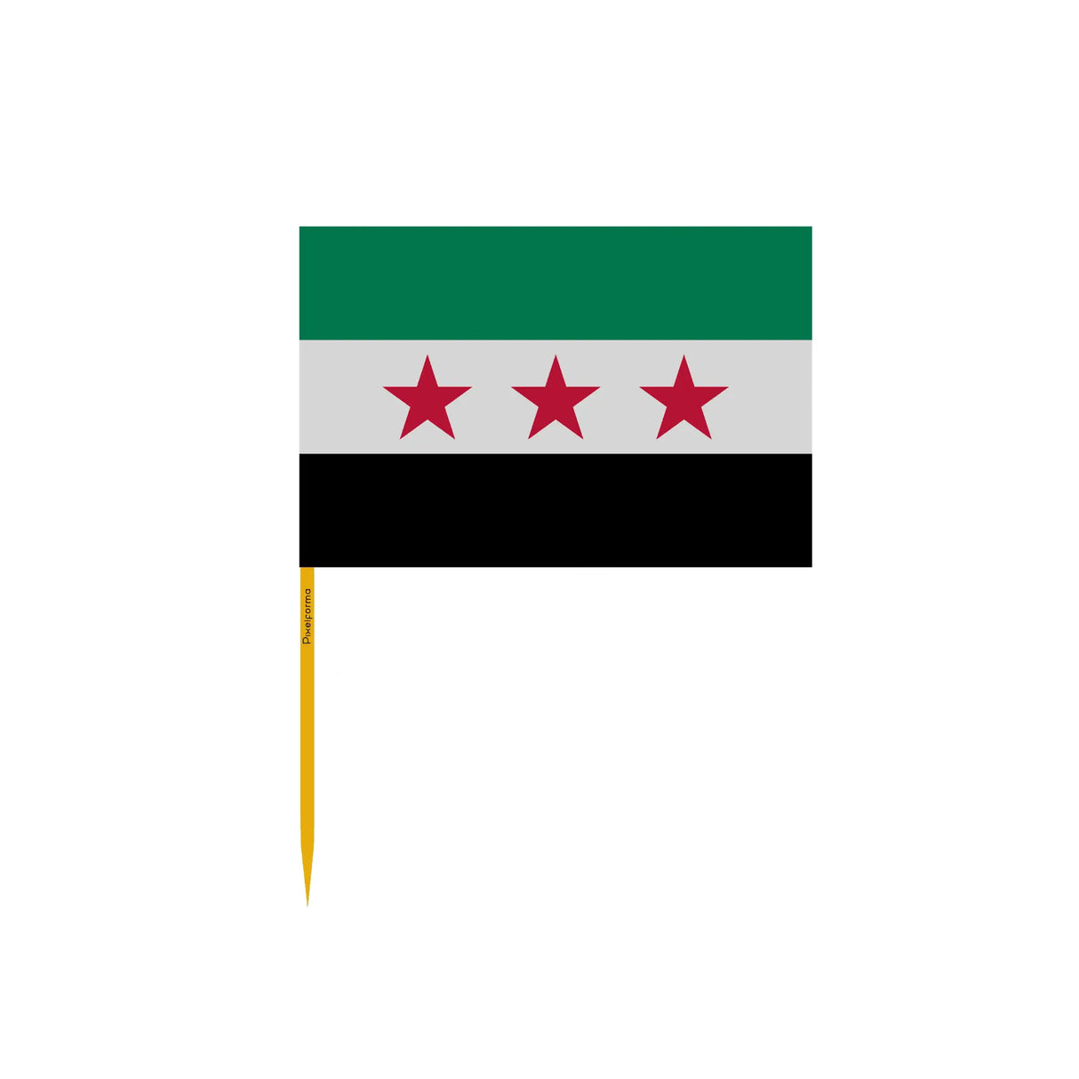 Cure-dents drapeau syrie bambou biodégradable adhésif