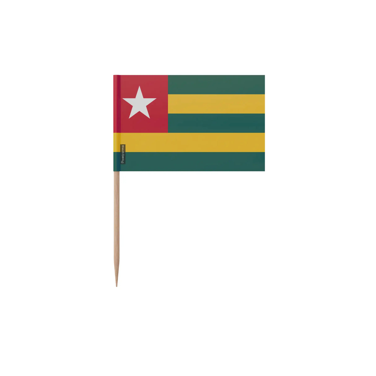 Cure-dents drapeau togo plastique adhésif bâton bambou