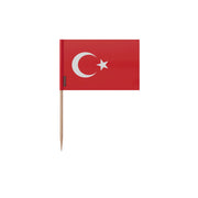 Cure-dents drapeau turquie plastique adhésif bâton bambou