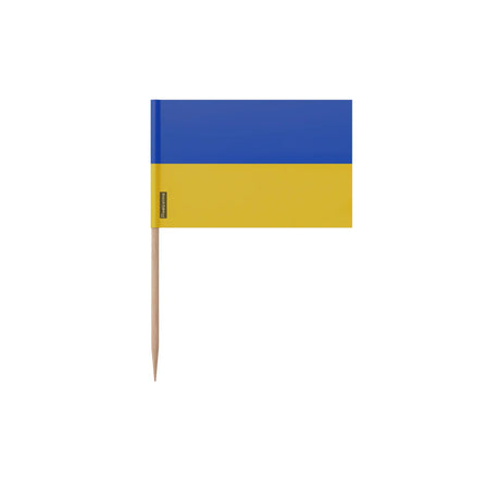 Cure-dents drapeau ukraine plastique adhésif bâton bambou