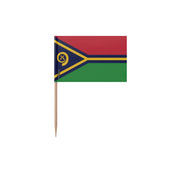 Cure-dents drapeau vanuatu plastique adhésif bâton bambou